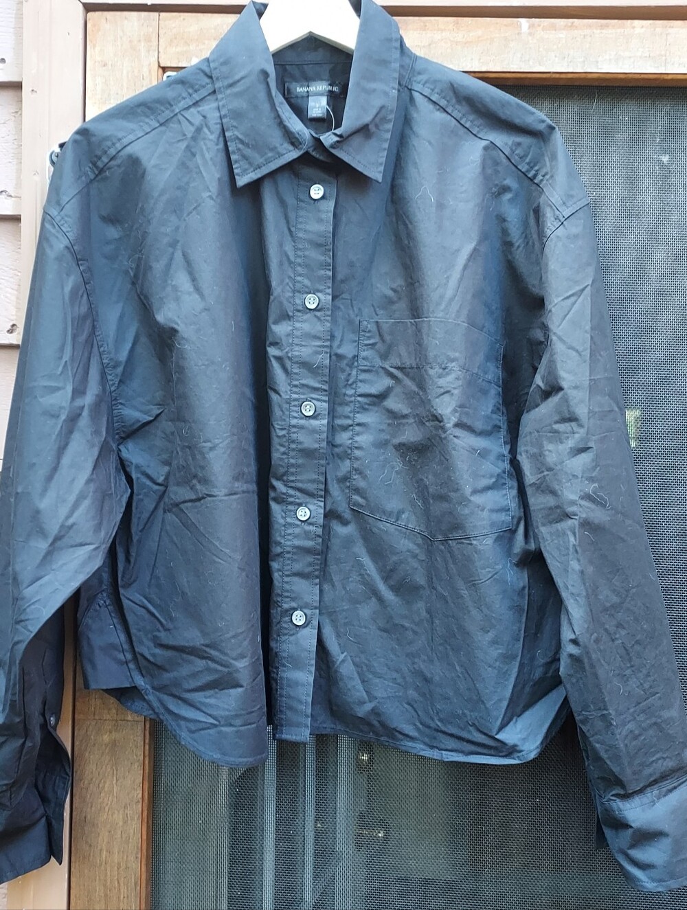 NWT Banana Republic Cropped 100% Cotton Poplin Shirt